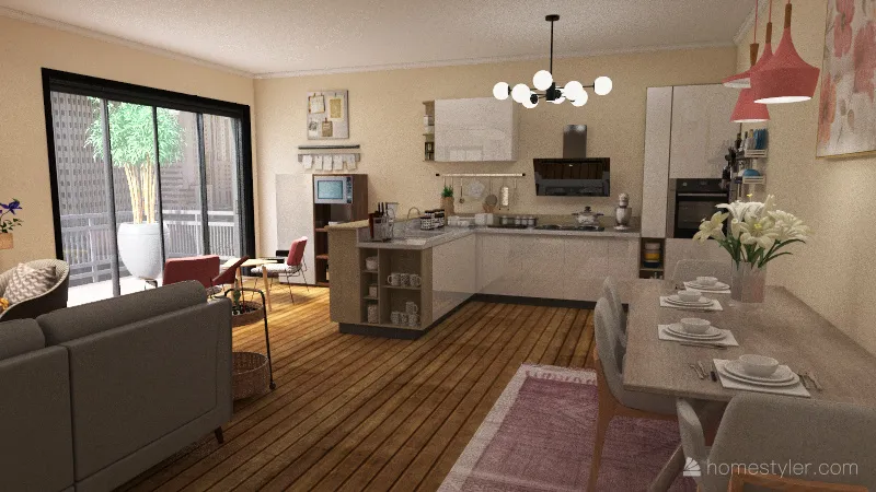 English Apartment 3d design renderings
