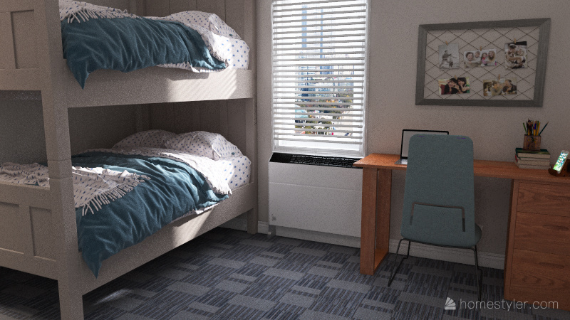 College Dorm 3d design renderings