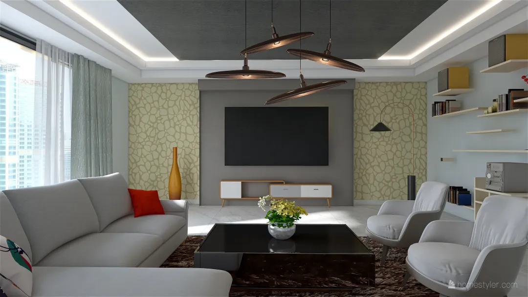 Prady Living room 2 3d design renderings