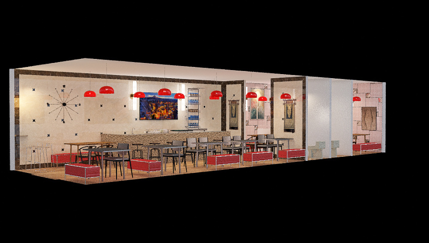 fast food interior 2 3d design picture 60.46
