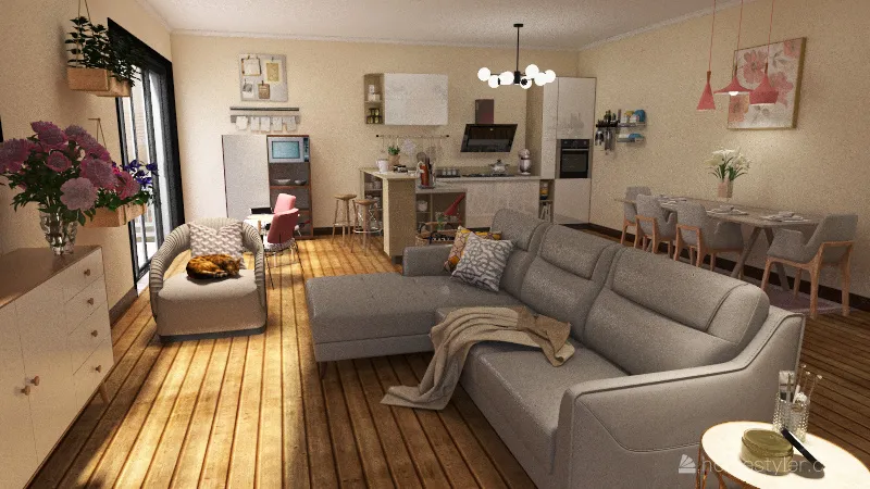 English Apartment 3d design renderings
