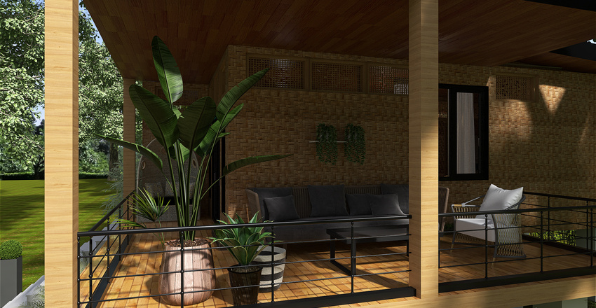 simple bahay kubo Home Decoration Project and 3D Renderings