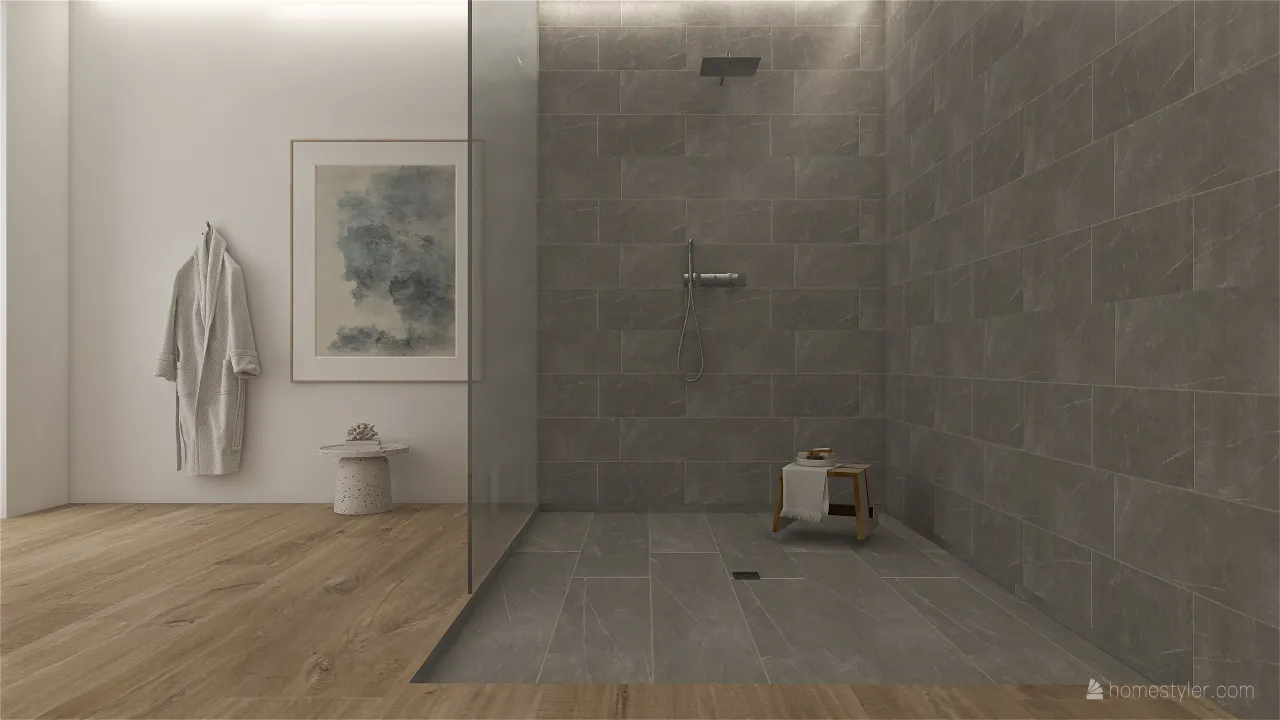 Contemporary Blue ColorScemeOther Grey Bathroom 3d design renderings