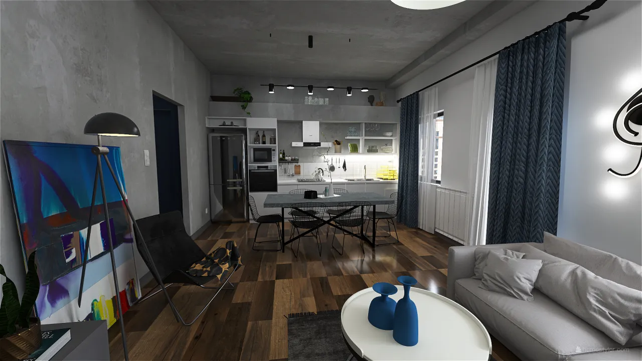 LivingDiningRoom 3d design renderings