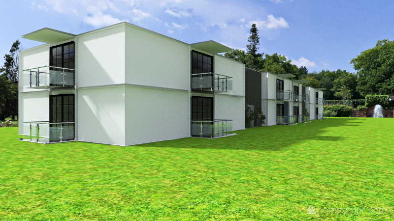 Full Apartment Complex 3d design renderings