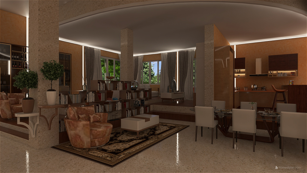 casa multilivelli 3d design renderings