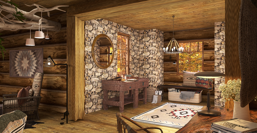 Colorado Cabin Interior Design Render