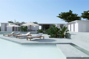 Contemporary On the Hill - resort villa Design Rendering