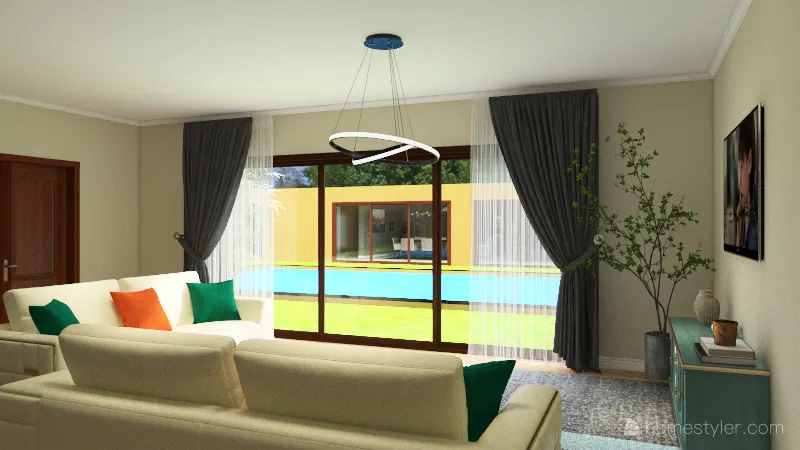 House 4 bedrooms 3d design renderings