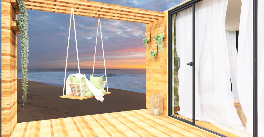 Tahitian hotel bedroom 3d design renderings