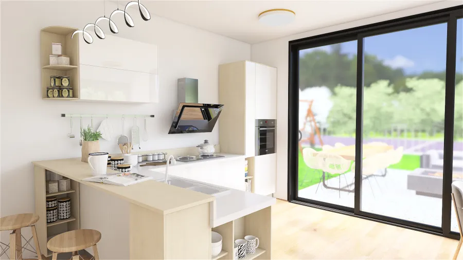 Kitchen/Living/Dining 3d design renderings