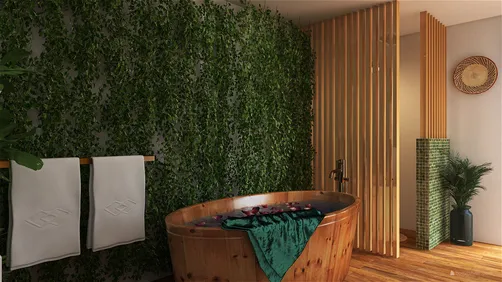 Tahitian hotel bedroom