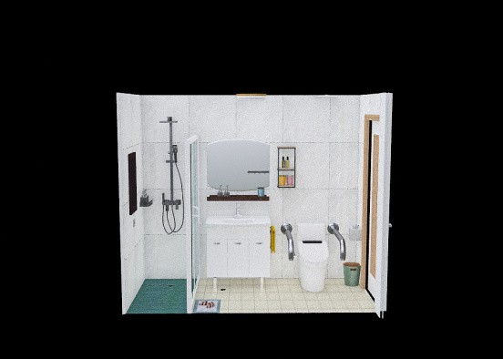 bathroom for the blind Design Rendering