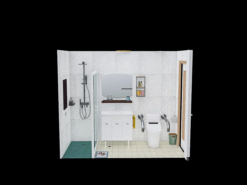 bathroom for the blind 3d design renderings