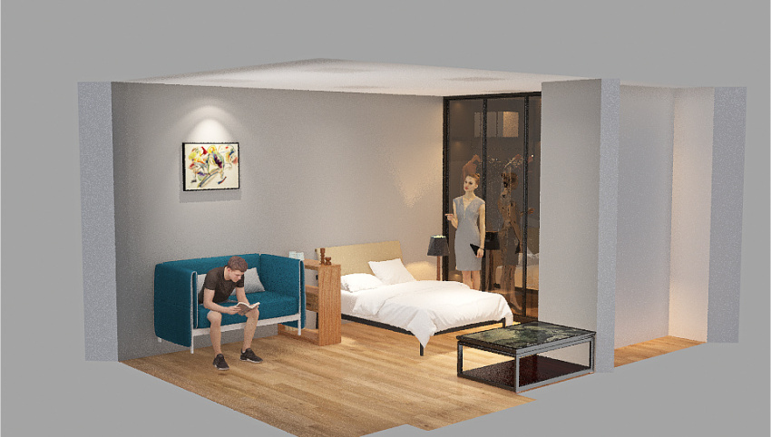 1ROOMFLAT - 2 3d design picture 20.34