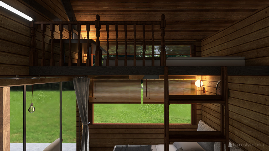 Nhà gỗ 3d design renderings