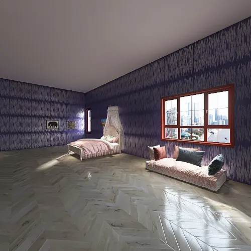 Sisters Apartment 3d design renderings