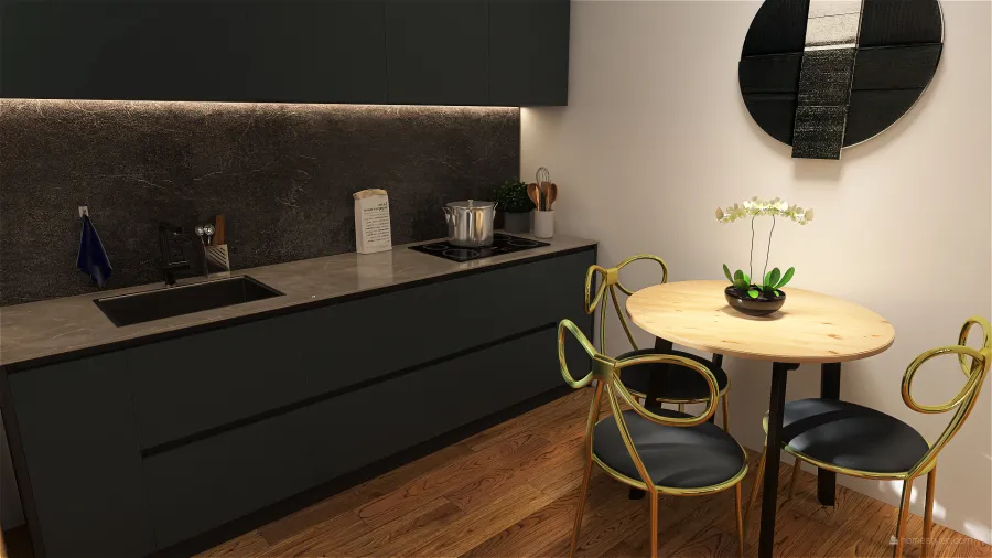 Basement small apartment 3d design renderings