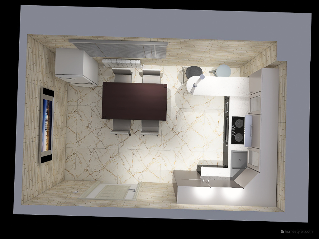 кухня 1 3d design renderings