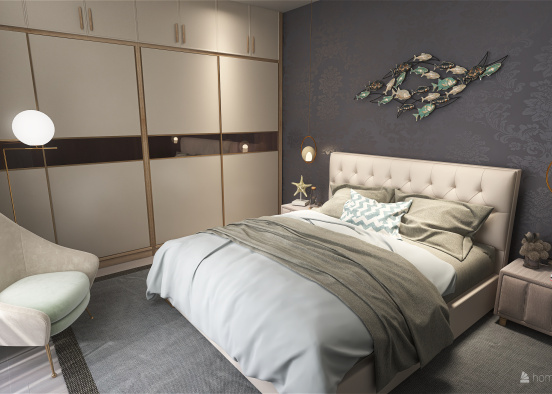 Master Bedroom prízemie Design Rendering