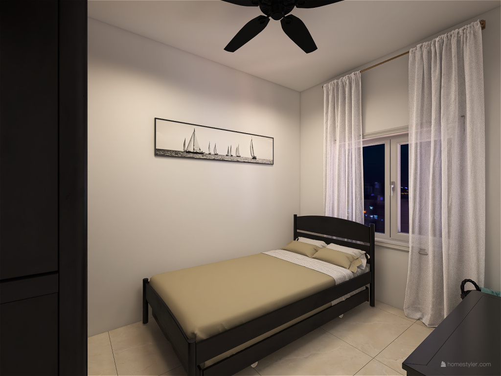 compact bedroom 3d design renderings
