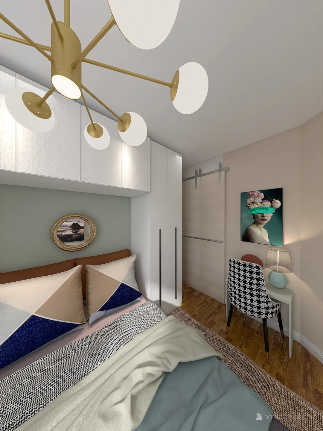 Bedroom in ART tower 3d design renderings