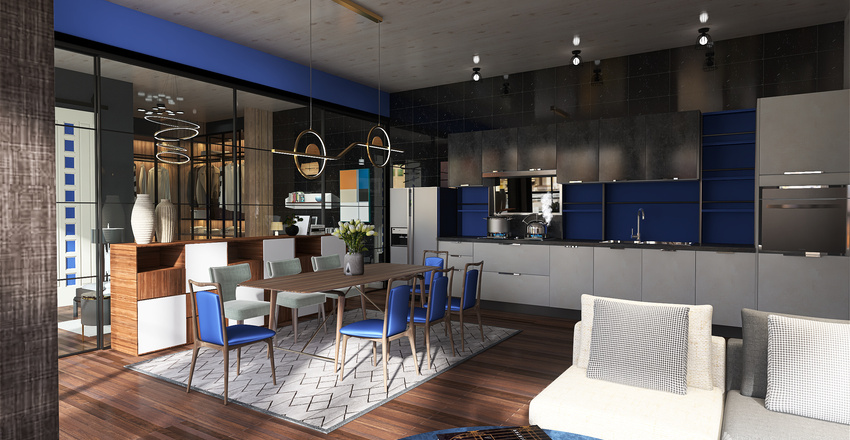 Premium Loft Interior Design Render