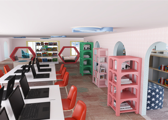 childrens library Design Rendering