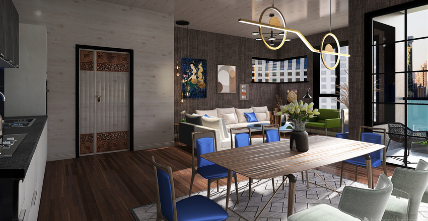 Premium Loft Interior Design Render