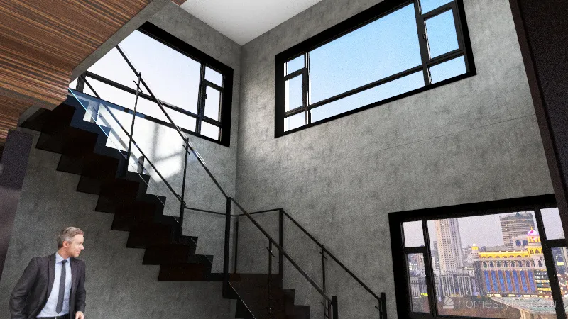 Industrial Home 3d design renderings