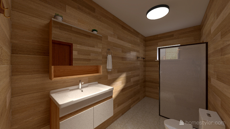Banheiro Simples 3d design renderings
