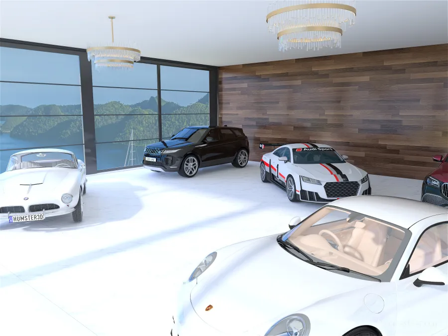 A Car Enthusiast House 3d design renderings