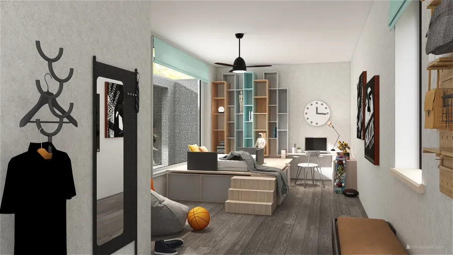 Modern White Black ColorScemeOther Hallway1 3d design renderings