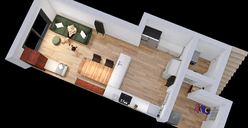 Reuse kitchen 3d design renderings