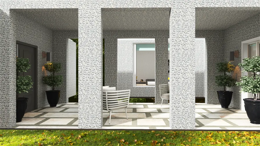 Modern Multi-Generational Living White Black ColorScemeOther 3d design renderings