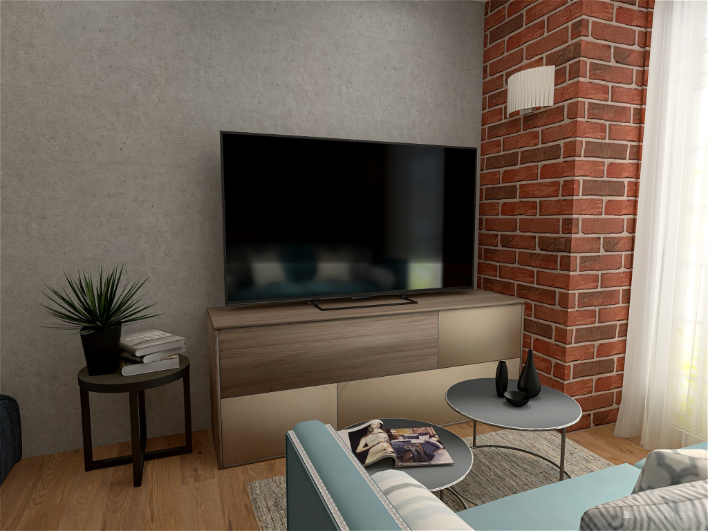 v2_ Studio apartment 3d design renderings