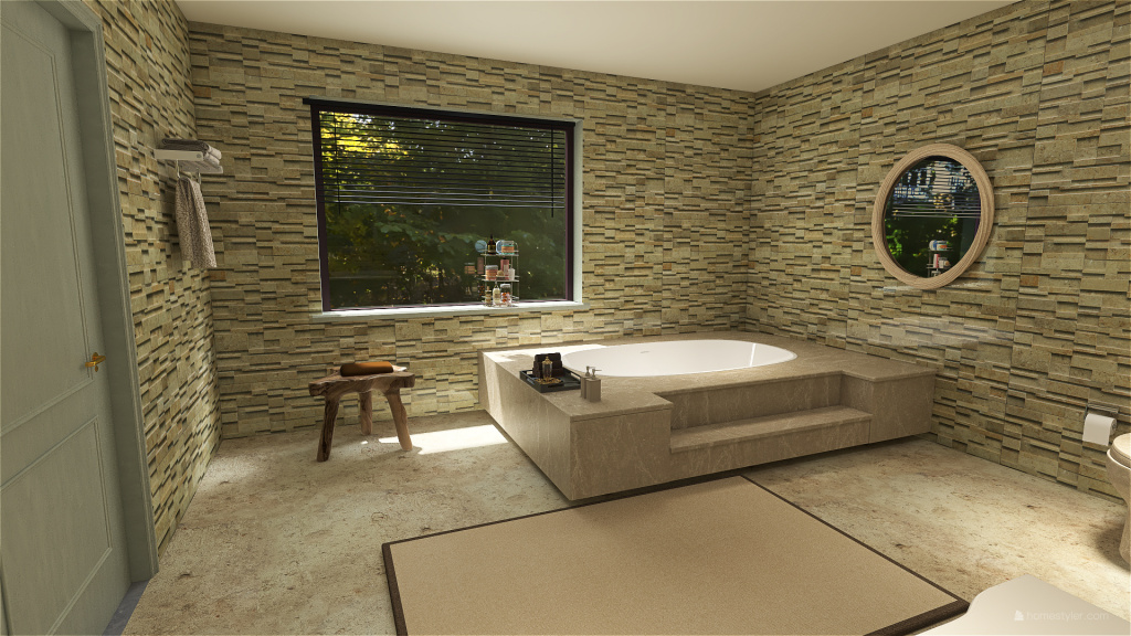 second bathroom 3d design renderings