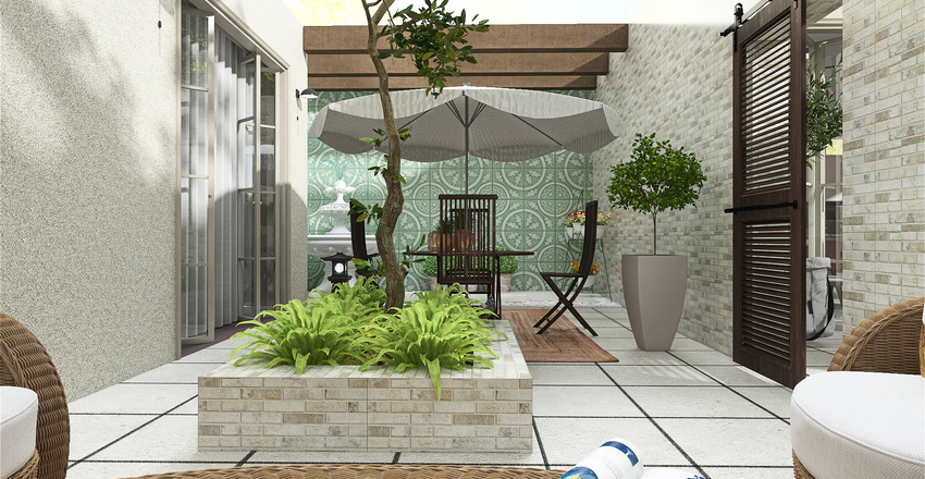 Courtyard 3d design renderings