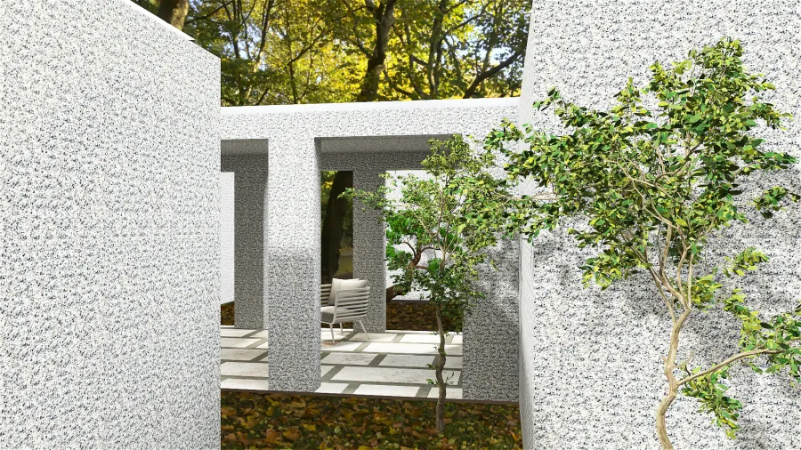Modern Multi-Generational Living White Black ColorScemeOther 3d design renderings