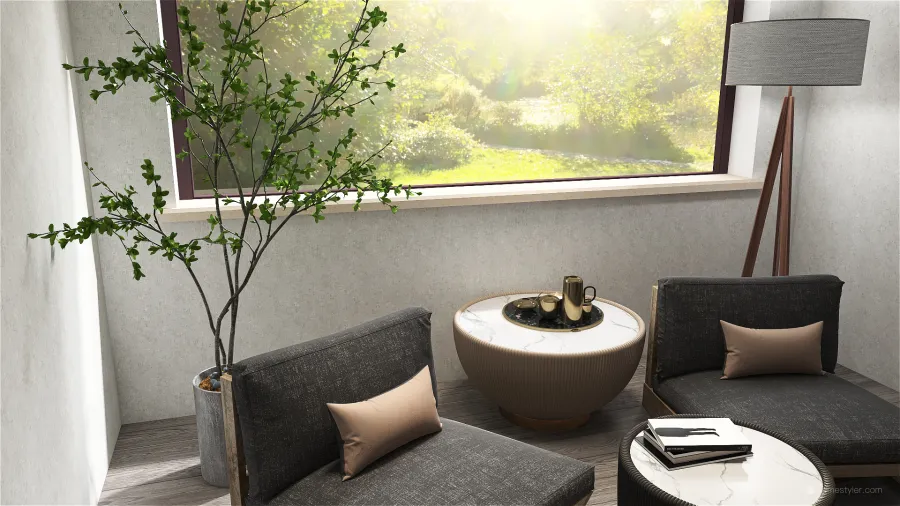 Modern White Black ColorScemeOther Master Bedroom 3d design renderings