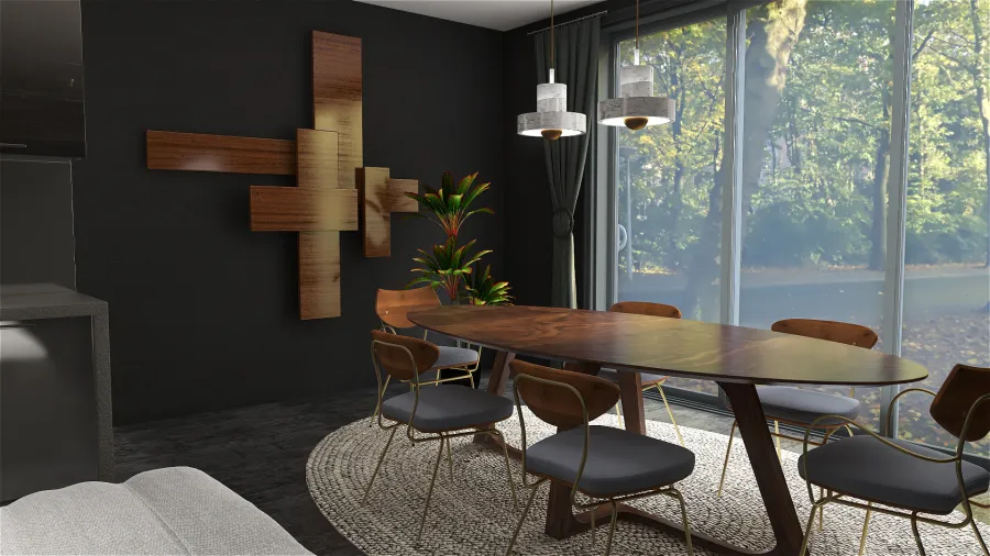 Modern White Black ColorScemeOther Kitchen 3d design renderings