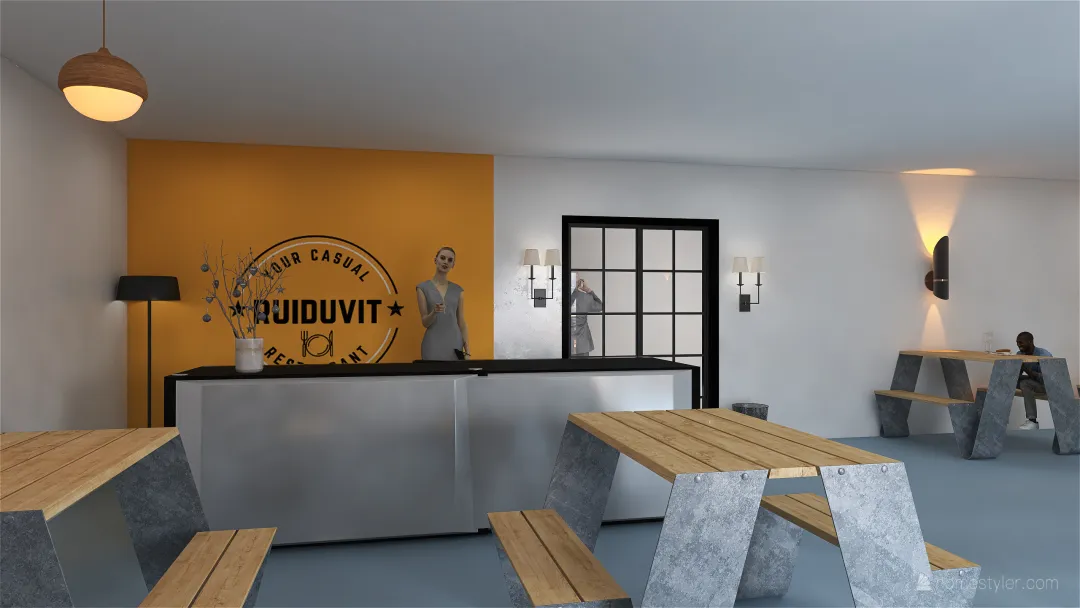 RUIDUVIT: Enjoy, Eat and Live. Your casual restaurant. 3d design renderings