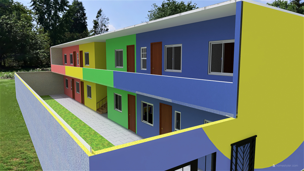 Conjunto habitacional (12x25) 3d design renderings