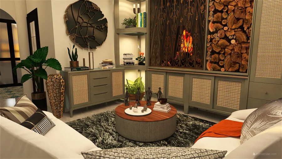 StyleOther Contemporary A peaceful heaven WoodTones ColorScemeOther Beige 3d design renderings