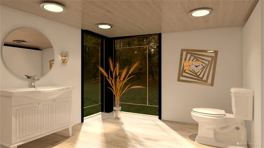 Upstairs Loft and Bathroom 3d design renderings