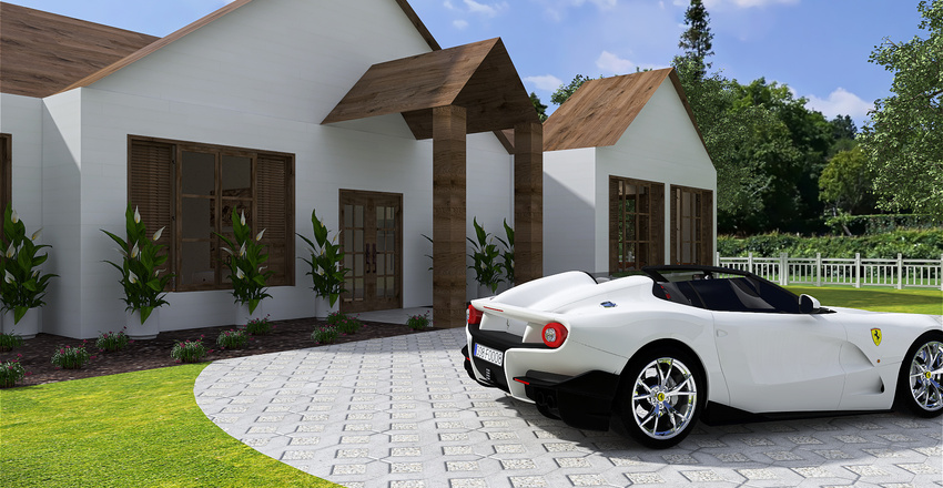 Farm House Interior Design Render