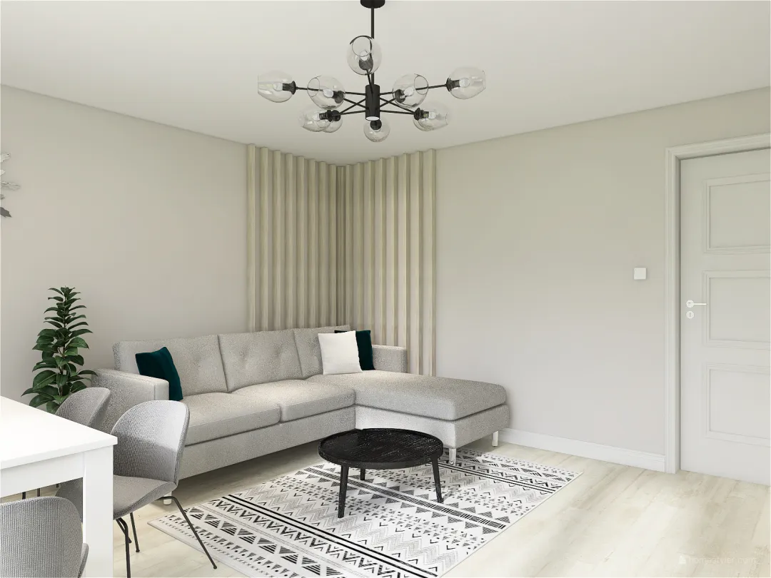 grey living room 3d design renderings