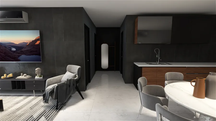Apartamento Espaçoso/Spacious Apartment 3d design renderings