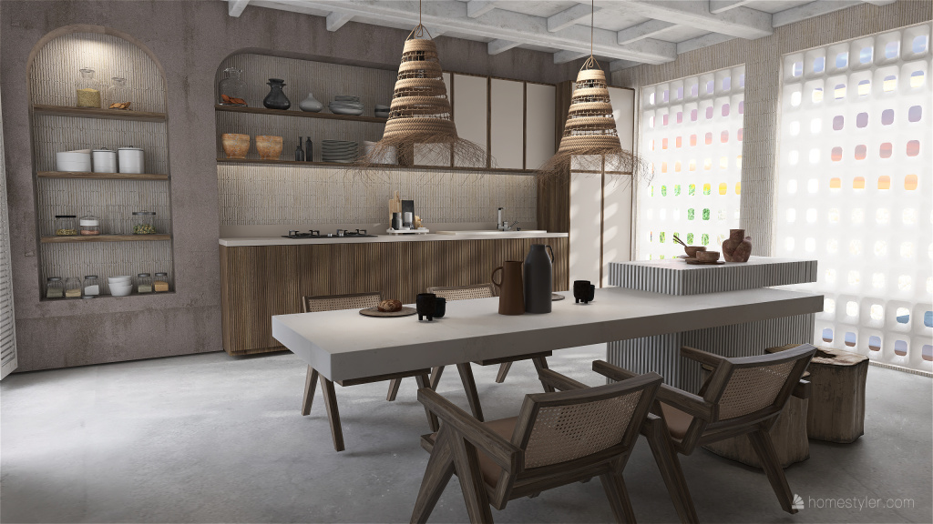 WabiSabi Casa  en Formentera Beige 3d design renderings