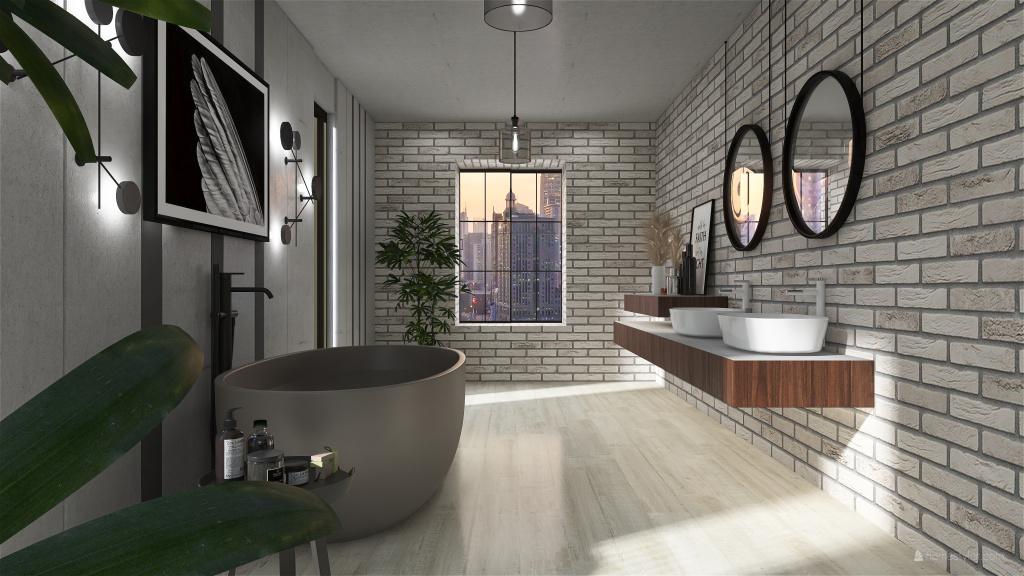 Traditional StyleOther Beige ColorScemeOther WoodTones Bathroom 3d design renderings